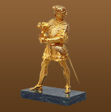 Скульптура Рыцарь с кубком (позолота)